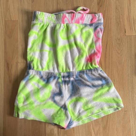 Flowers by Zoe Vintage Tye-Dye Girl's Terry Romper/Coverup - Picture 2 of 12